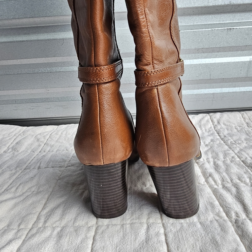 Giani bermini Shoes Womens 11M Heels Knee High Tall Brown Zip - Picture 3 of 12